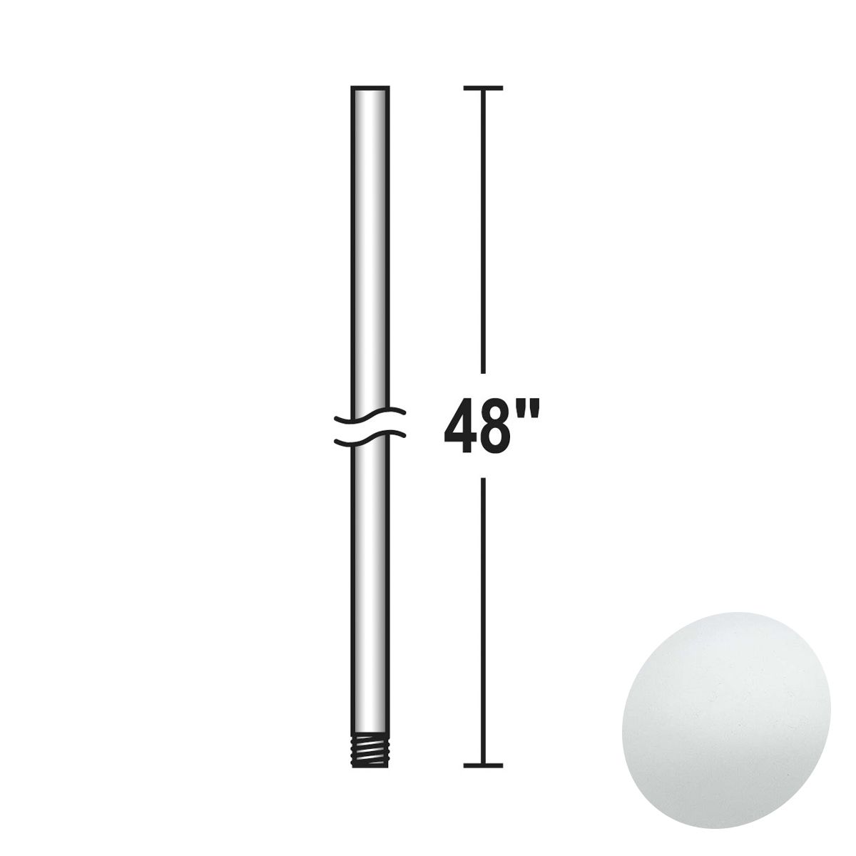 Minka Aire White Downrod - Bees Lighting