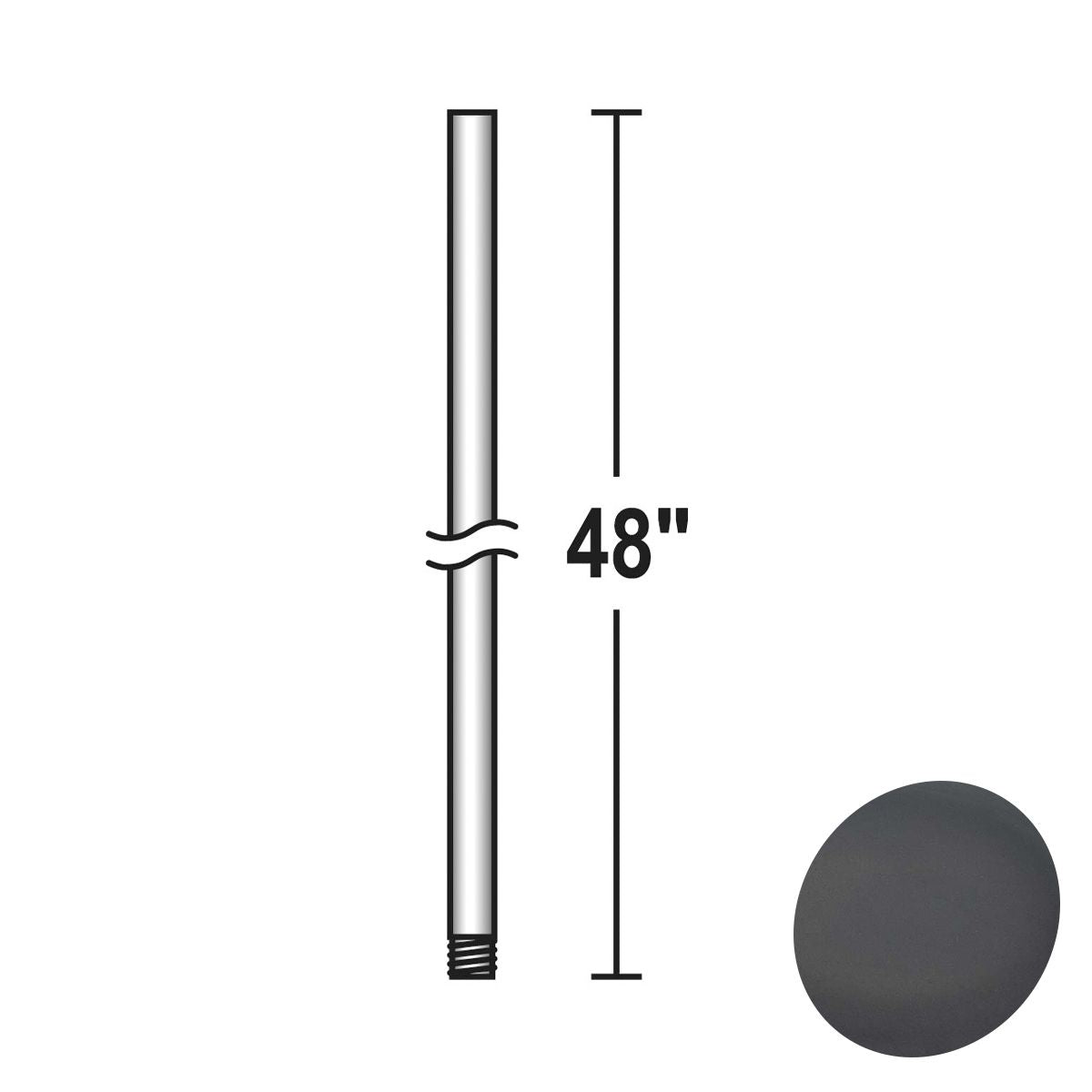 Minka Aire 48" Downrod Black Finish - Bees Lighting