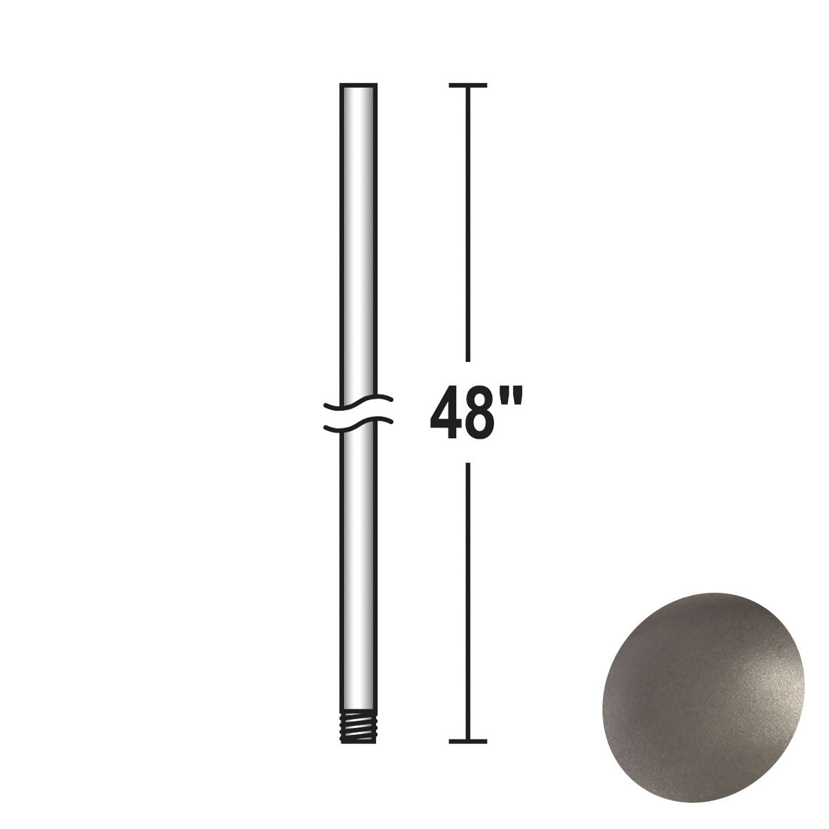 Minka Aire 48" Downrod Burnished Nickel Finish - Bees Lighting