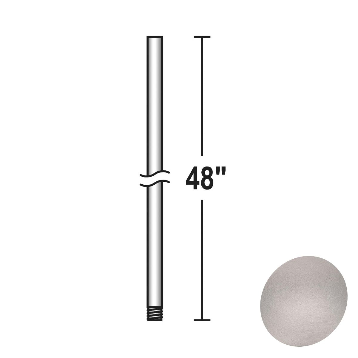 Minka Aire 48" Downrod Brushed Nickel Finish - Bees Lighting
