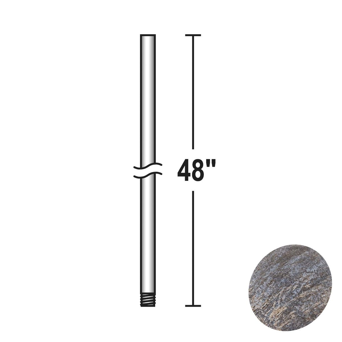 Minka Aire 48" Downrod Driftwood Finish - Bees Lighting