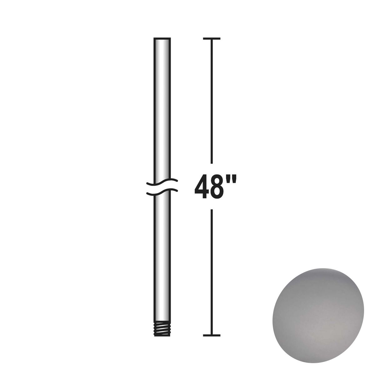 Minka Aire 48" Downrod Gun Metal Finish - Bees Lighting