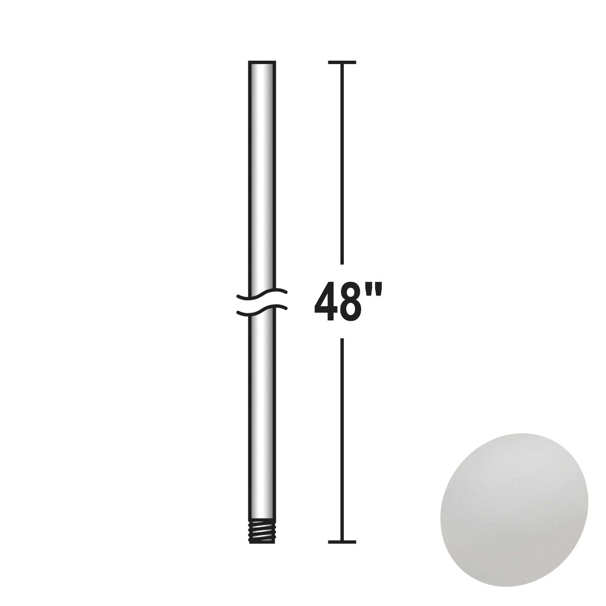 Minka Aire 48" Downrod Flat White Finish - Bees Lighting