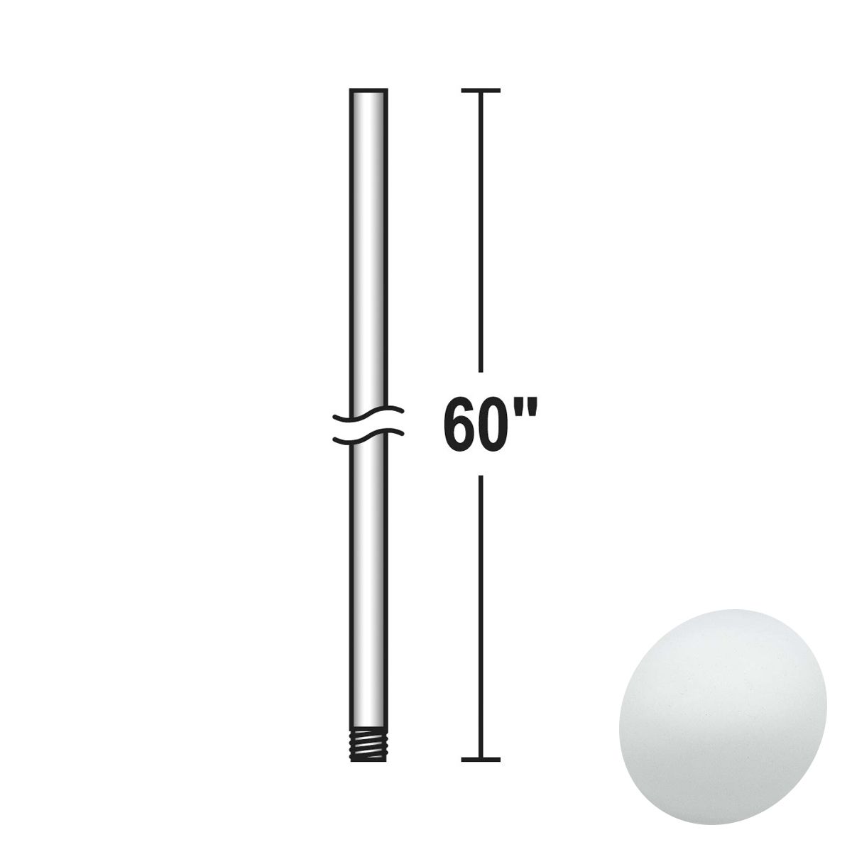 Minka Aire White Downrod - Bees Lighting