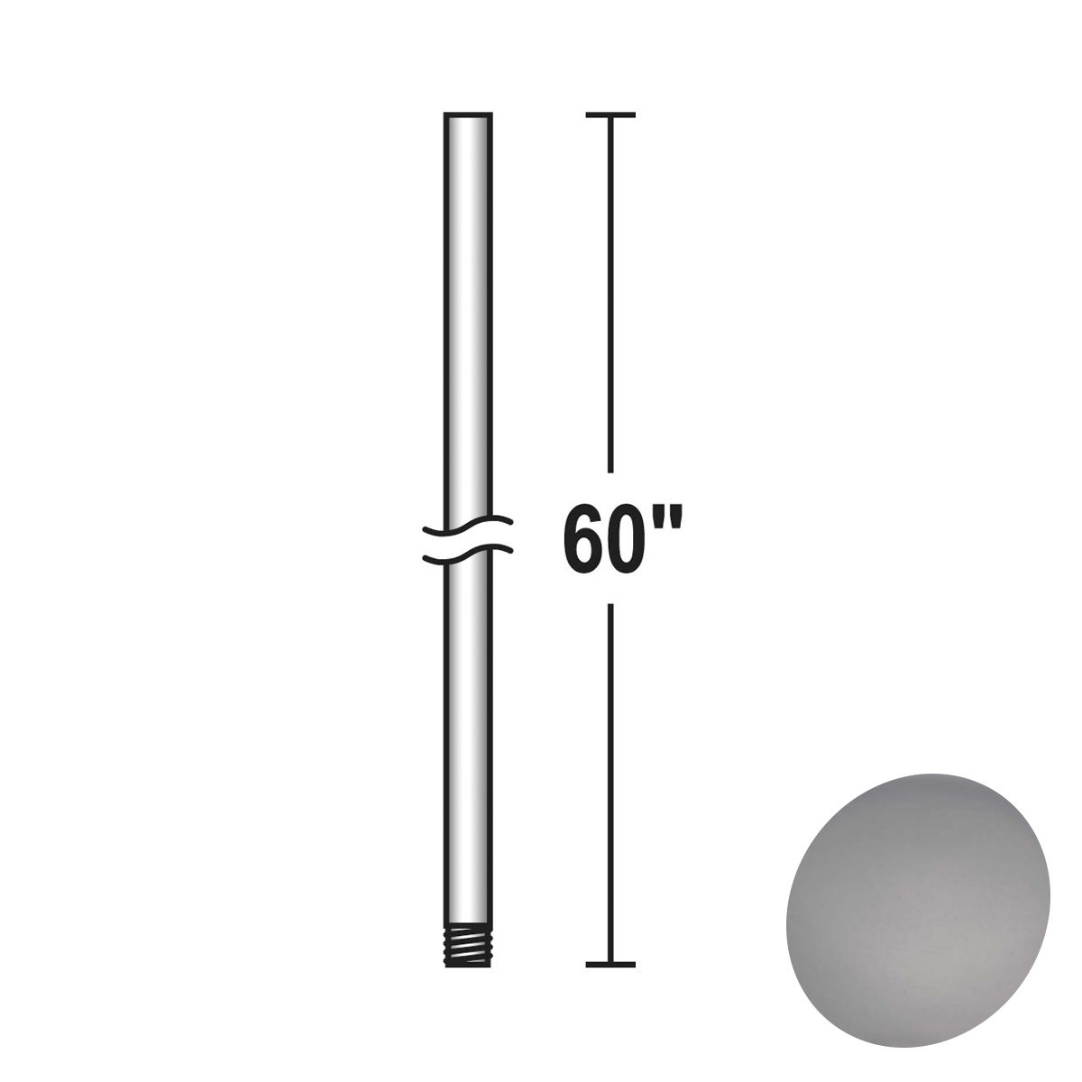 Minka Aire 60" Downrod Gun Metal Finish - Bees Lighting
