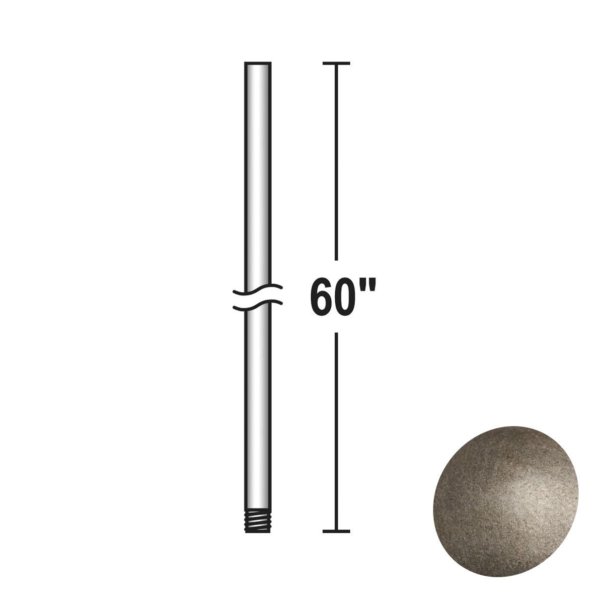 Minka Aire 60" Downrod Heirloom Bronze Finish - Bees Lighting