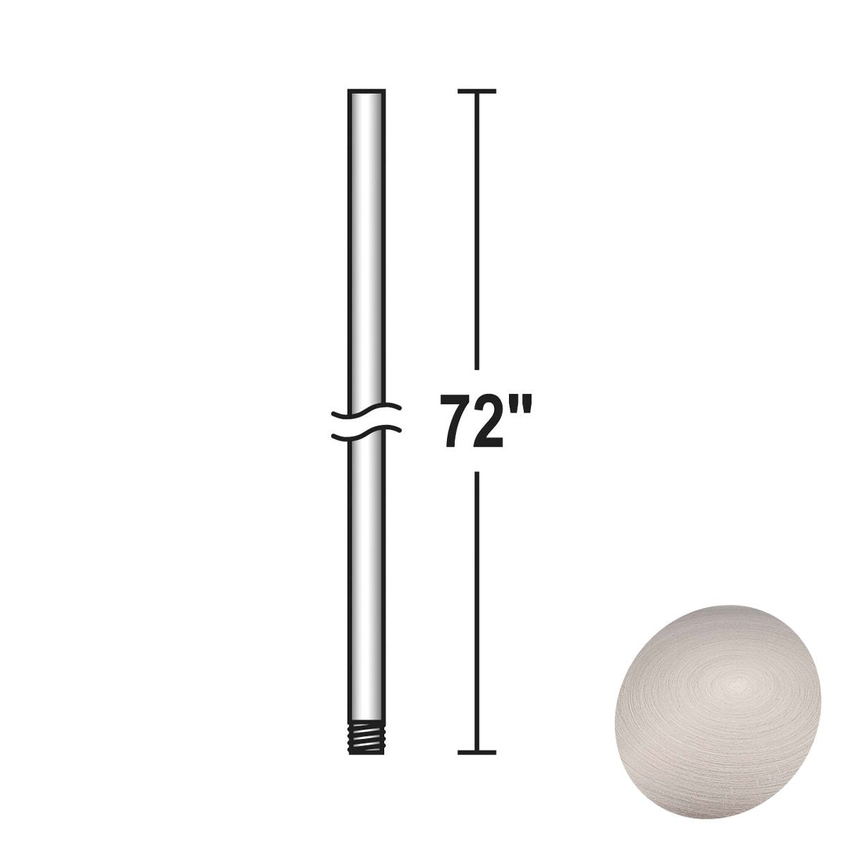 Minka Aire 72" Downrod Brushed Nickel Wet Finish - Bees Lighting
