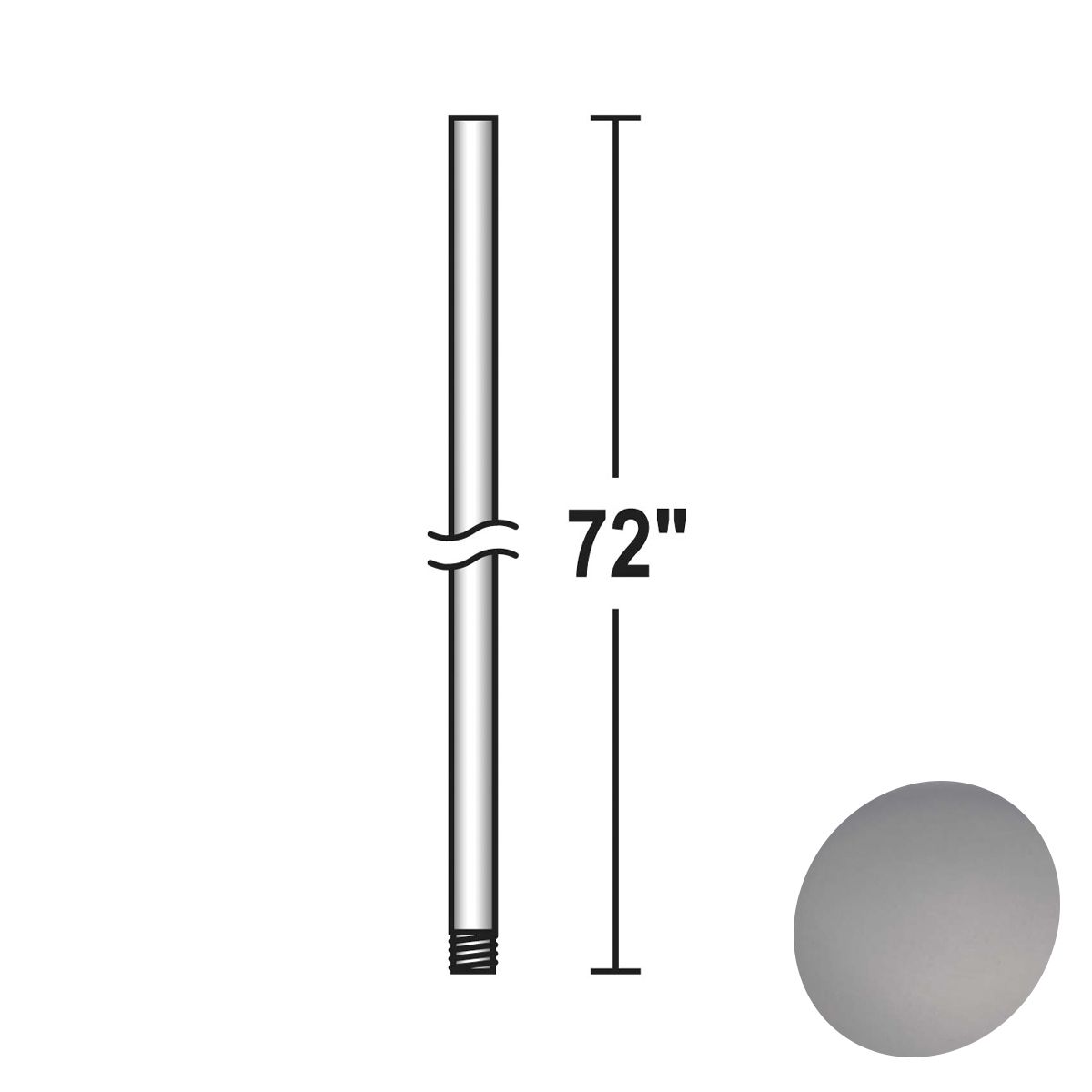 Minka Aire 72" Downrod Gun Metal Finish - Bees Lighting