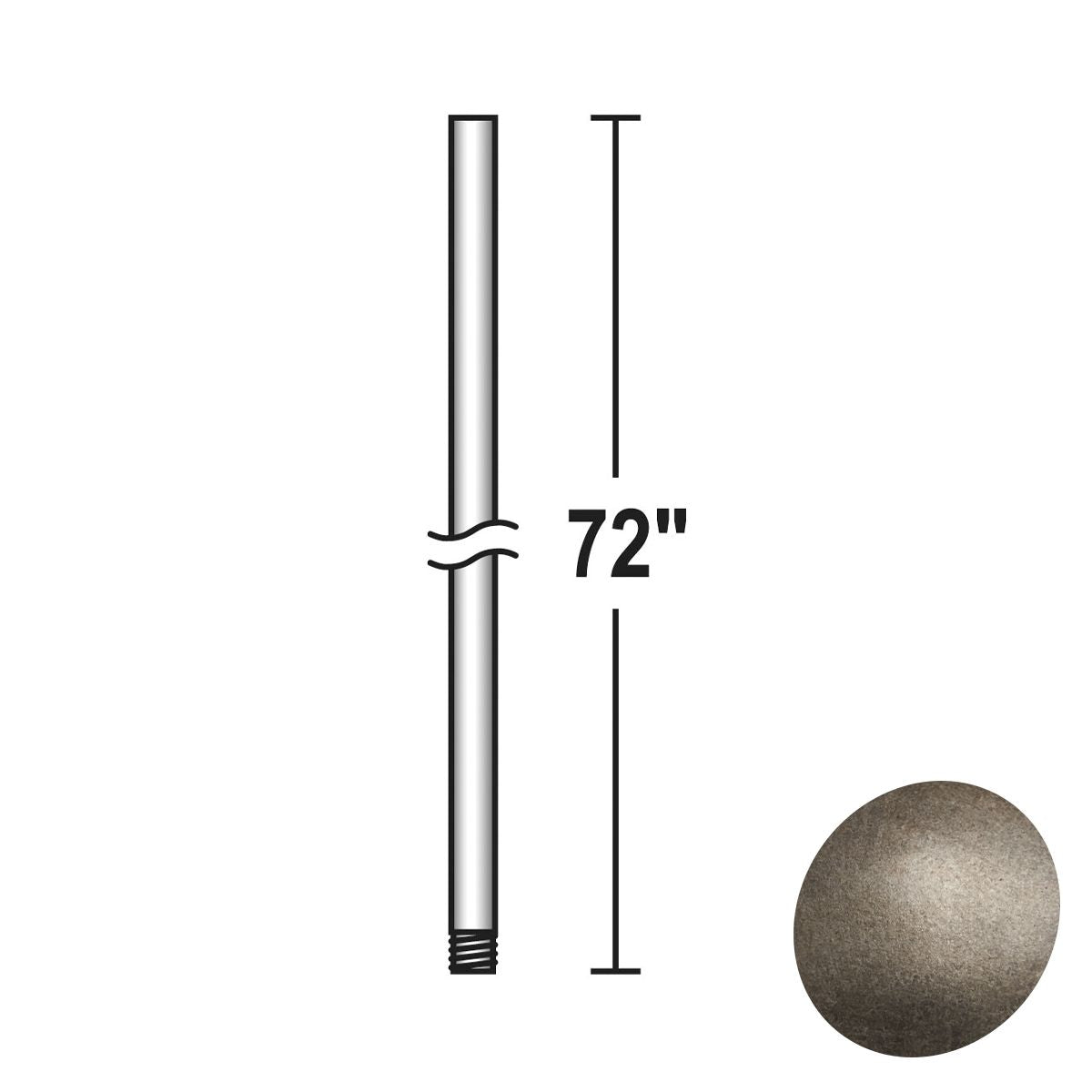 Minka Aire 72" Downrod Heirloom Bronze Finish - Bees Lighting