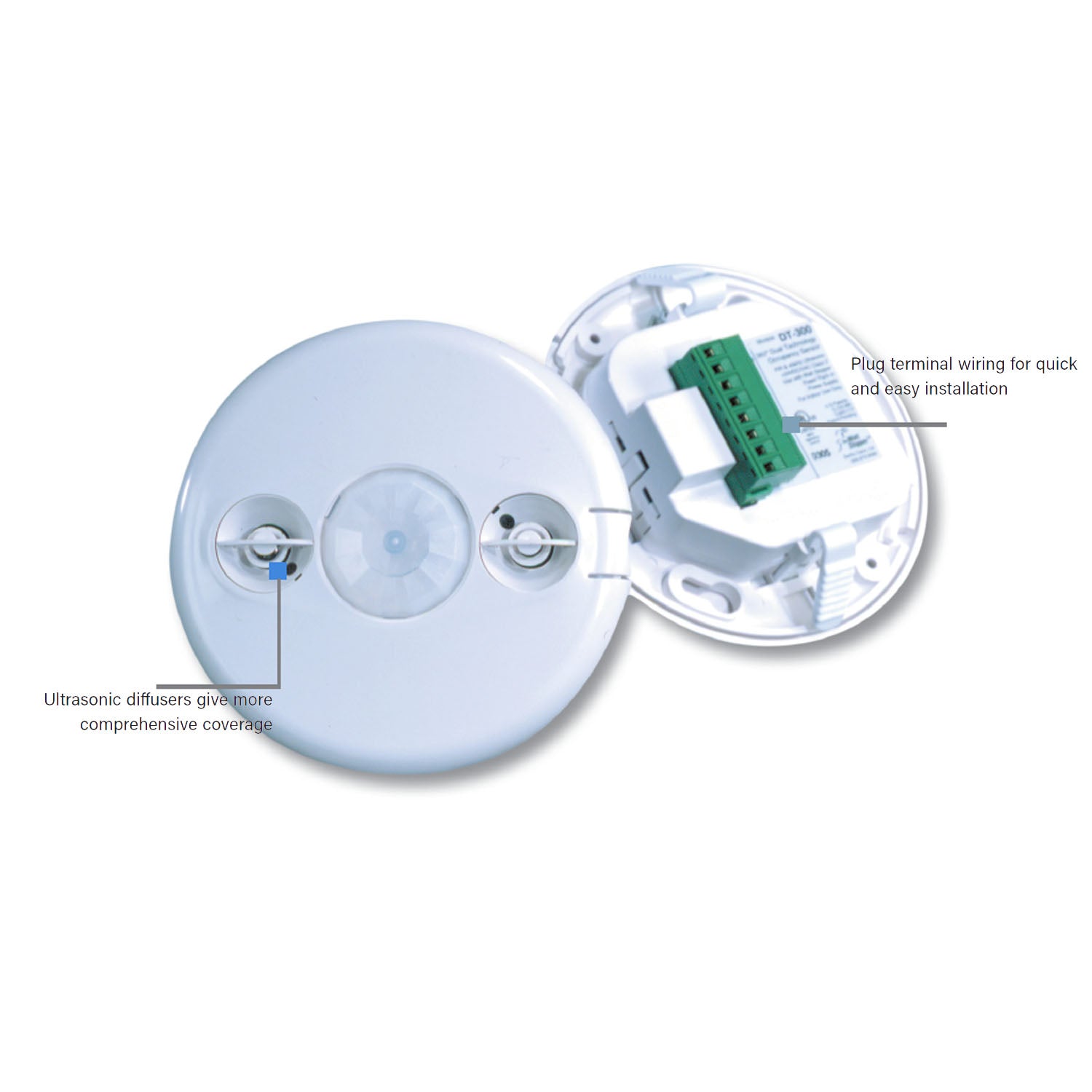 Dual Technology 360° Occupancy Ceiling Sensor with Isolated Relay, 24VDC, White - Bees Lighting