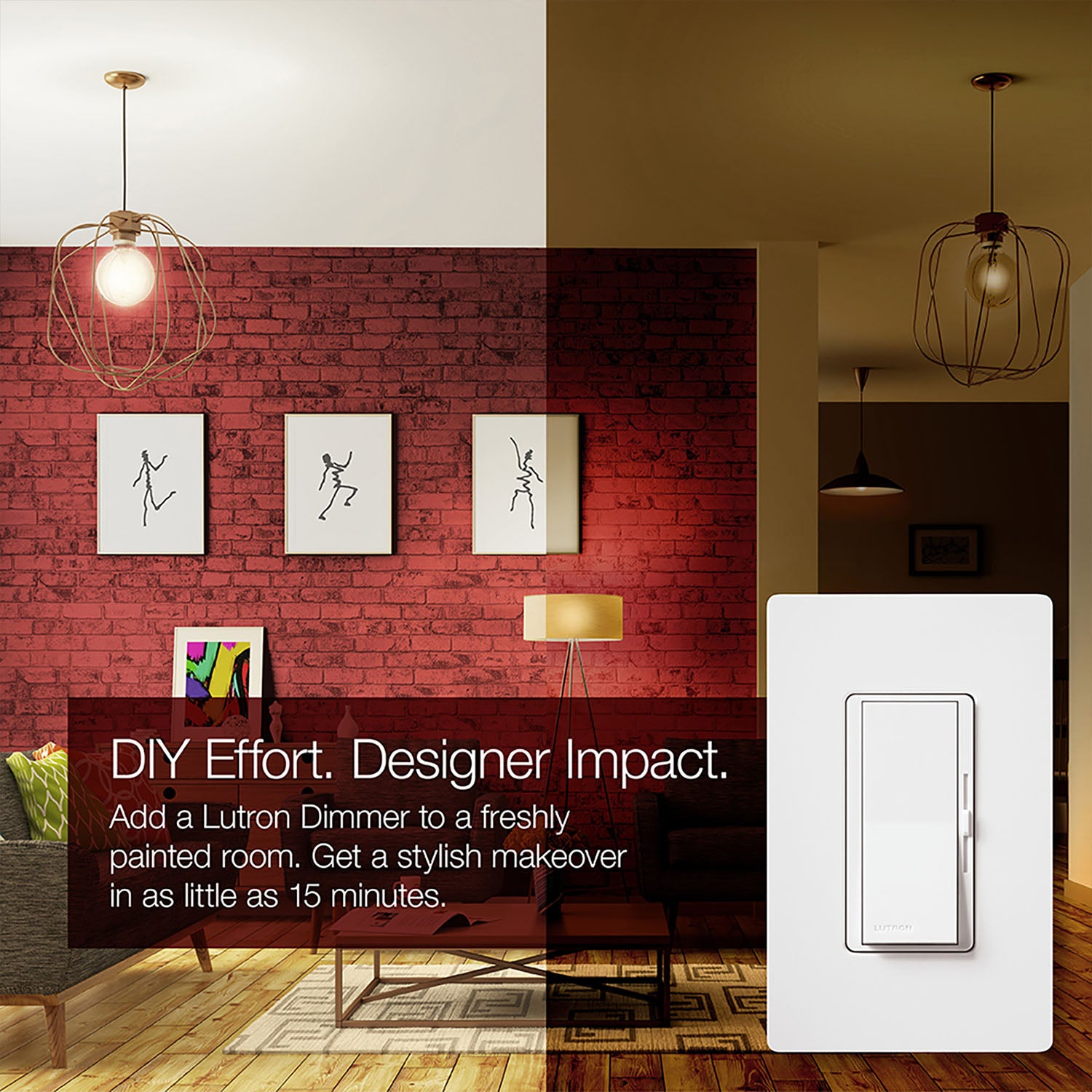 Diva LED+ Dimmer Switch, 250-Watt, Single Pole or 3-Way, Light Almond - Bees Lighting