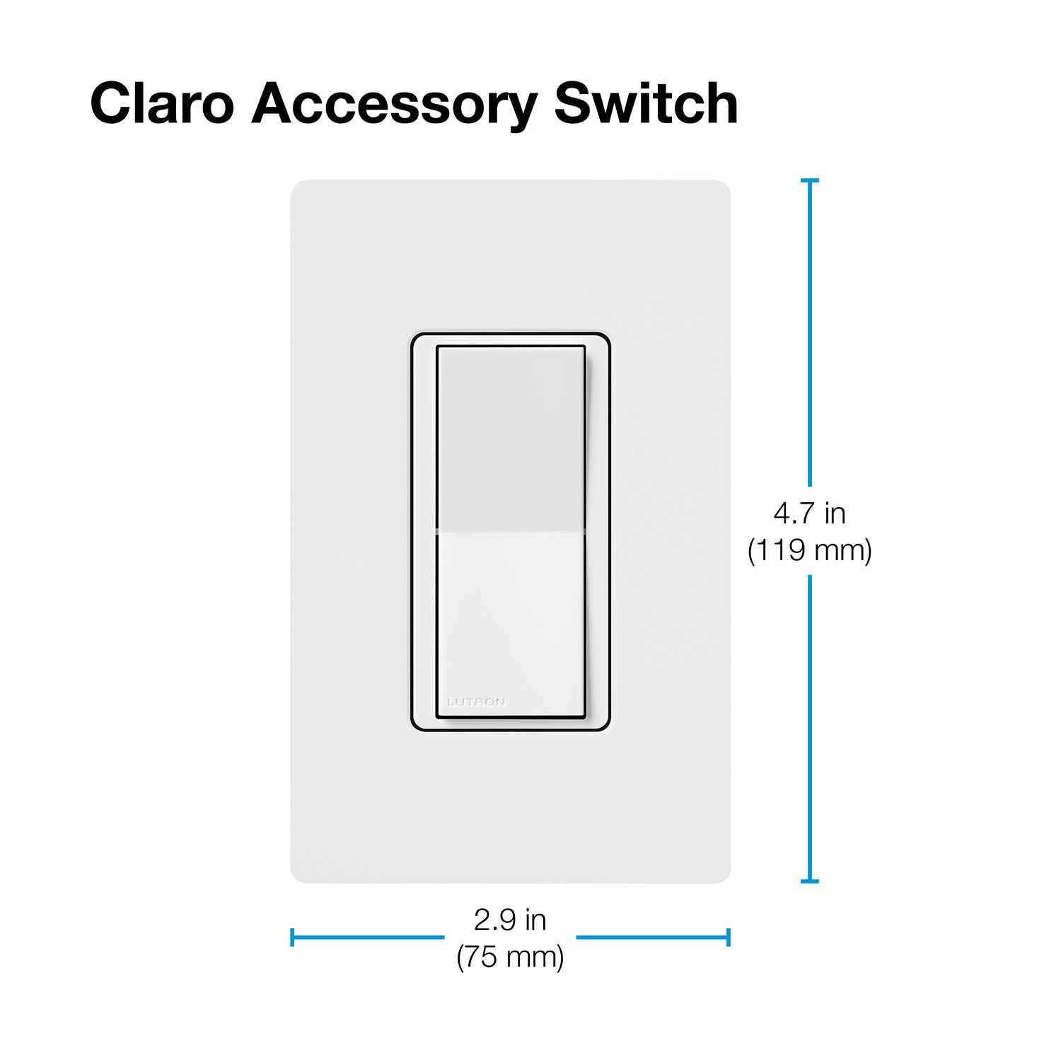 Lutron Caseta Claro Smart Accessory Switch, Not for Standalone Use, White - Bees Lighting