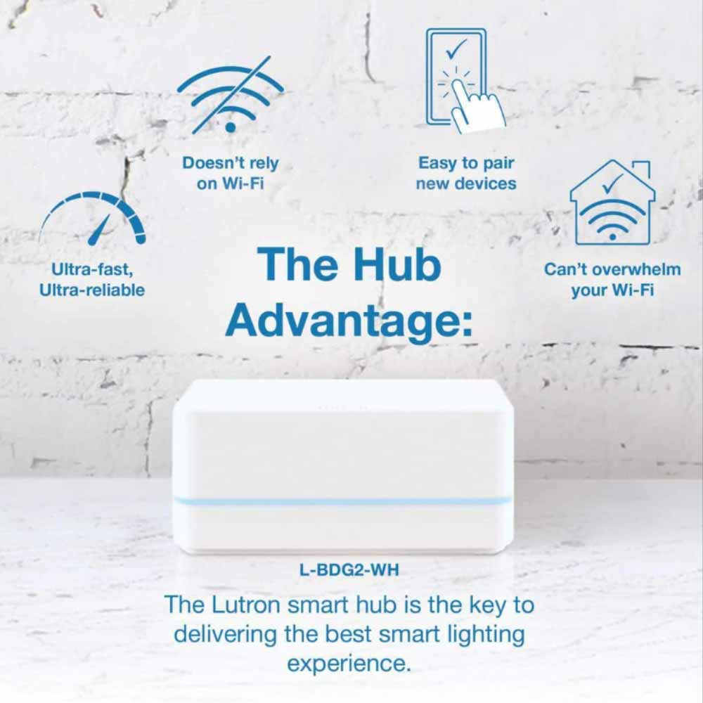 Caseta Wireless Smart Dimmer Starter Kit with Smart Hub and Pico Remote, 150-Watt LED - Bees Lighting