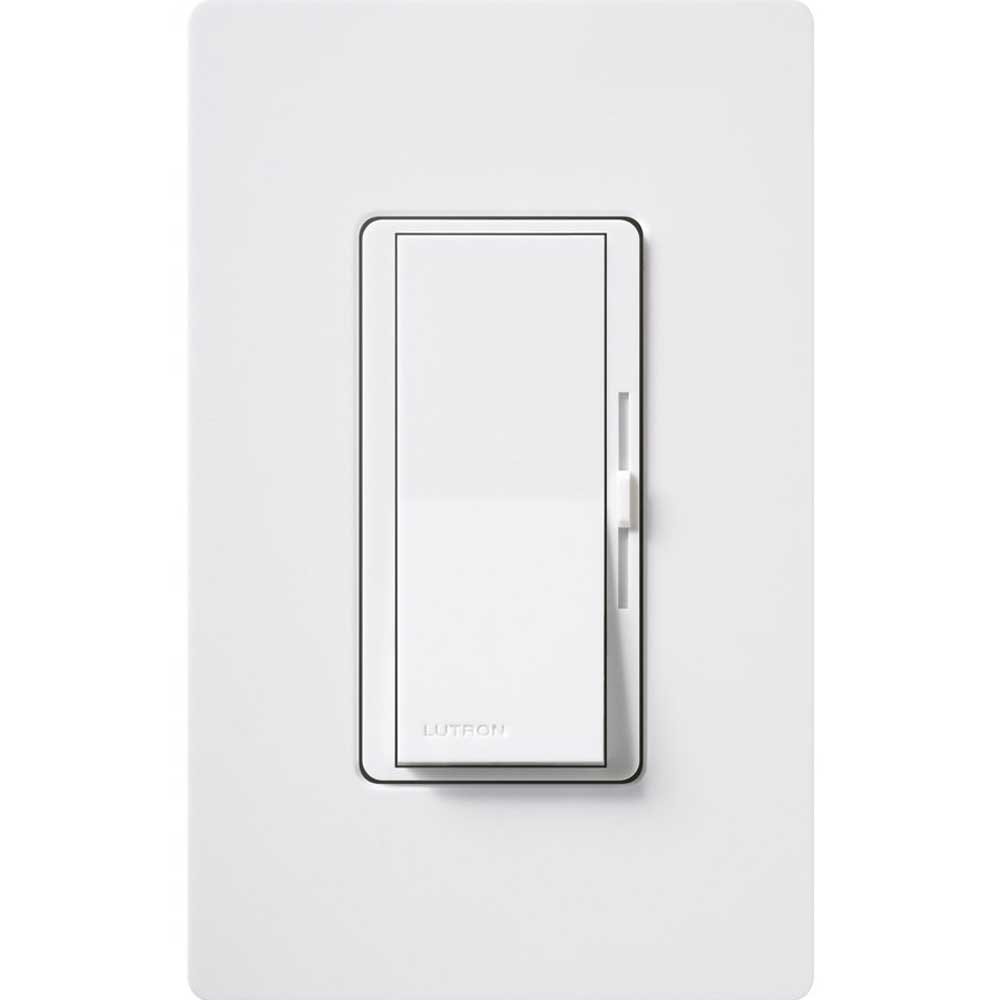 Diva 0-10V LED/Fluorescent Dimmer Switch, 120V-277V, 8 Amp, Single-Pole/3-Way, White - Bees Lighting