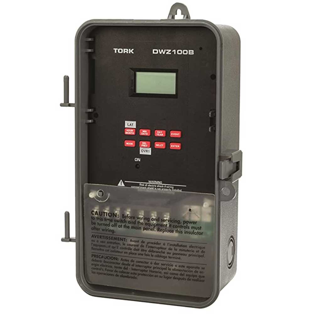 Tork 30-Amp 7-Day Astronomic Digital Timer with Holiday 1 Channel 120-277V Outdoor