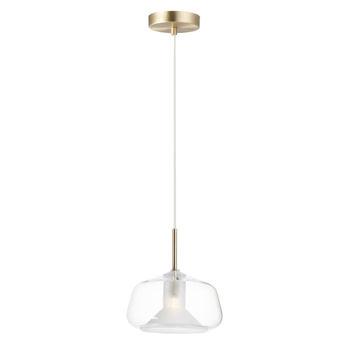 Deuce 8 in. LED Pendant Light Brass finish - Bees Lighting