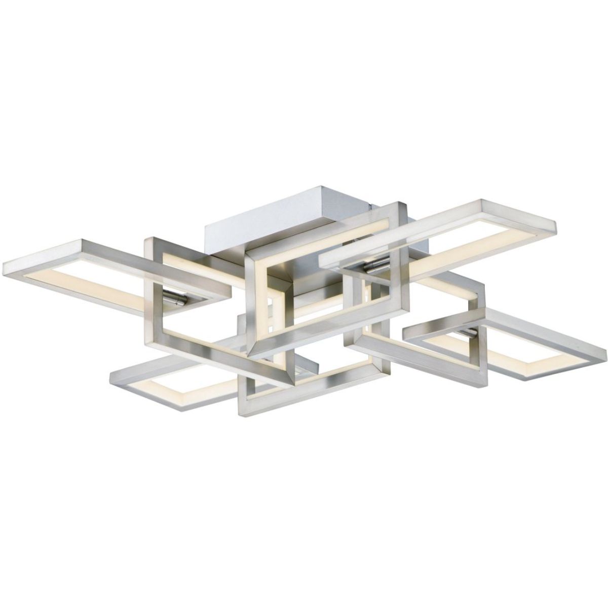 Link 29 in. 8 Lights LED Flush Mount Light Nickel Finish - Bees Lighting