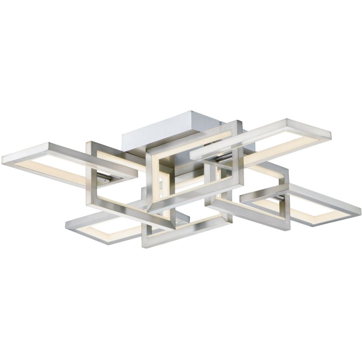 Link 29 in. 8 Lights LED Flush Mount Light Nickel Finish