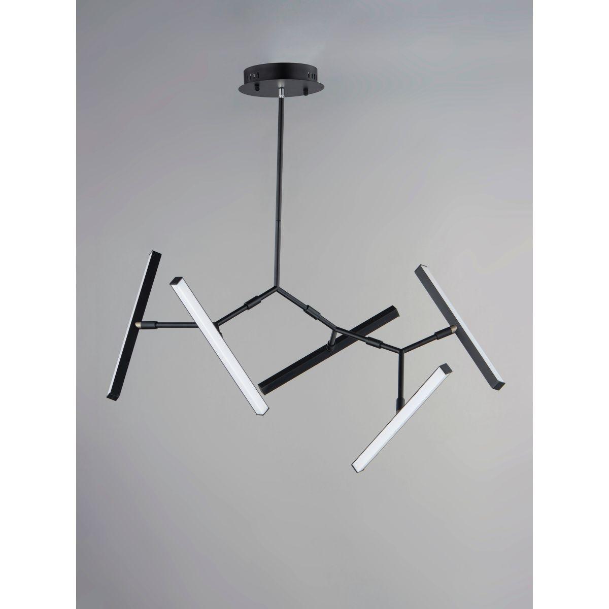 Robotica 27 in. 5 Lights LED Pendant Light Black Finish - Bees Lighting