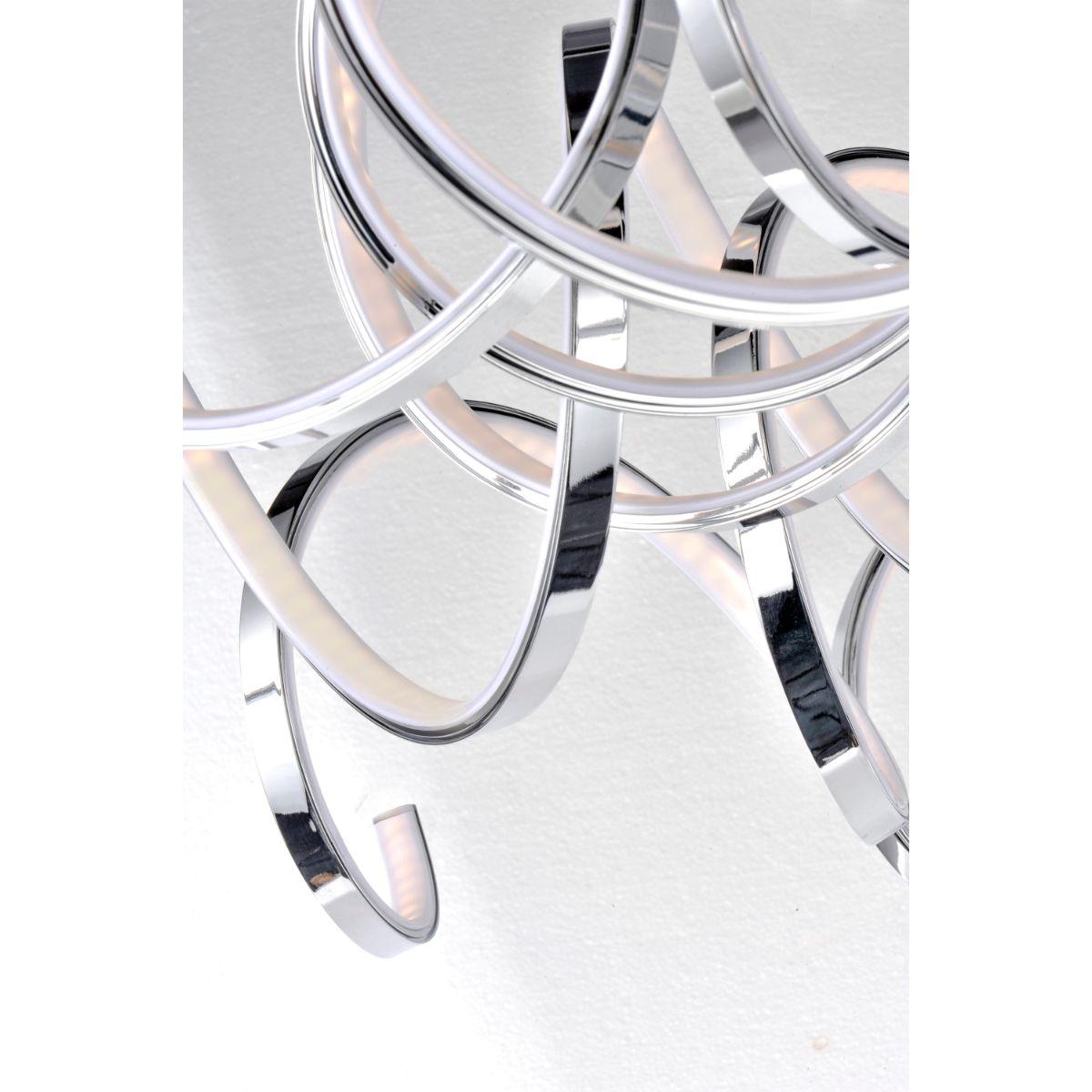 Chaos 29 in. 9 Lights LED Pendant Light Chrome Finish - Bees Lighting