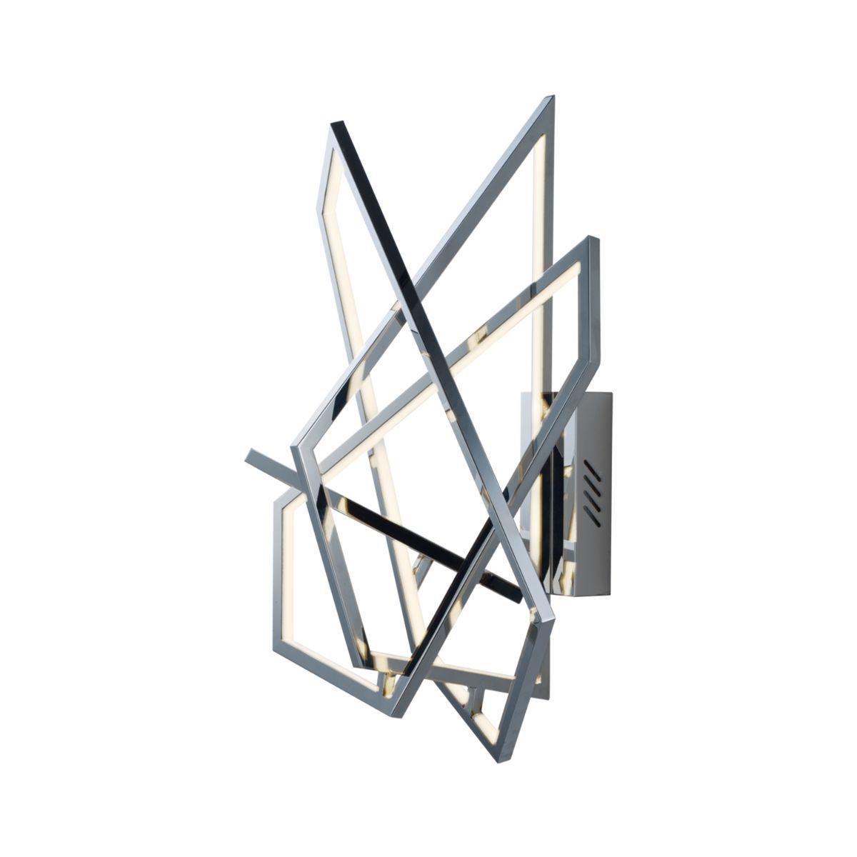 Trapezoid 27 in. LED Wall Light Chrome finish - Bees Lighting
