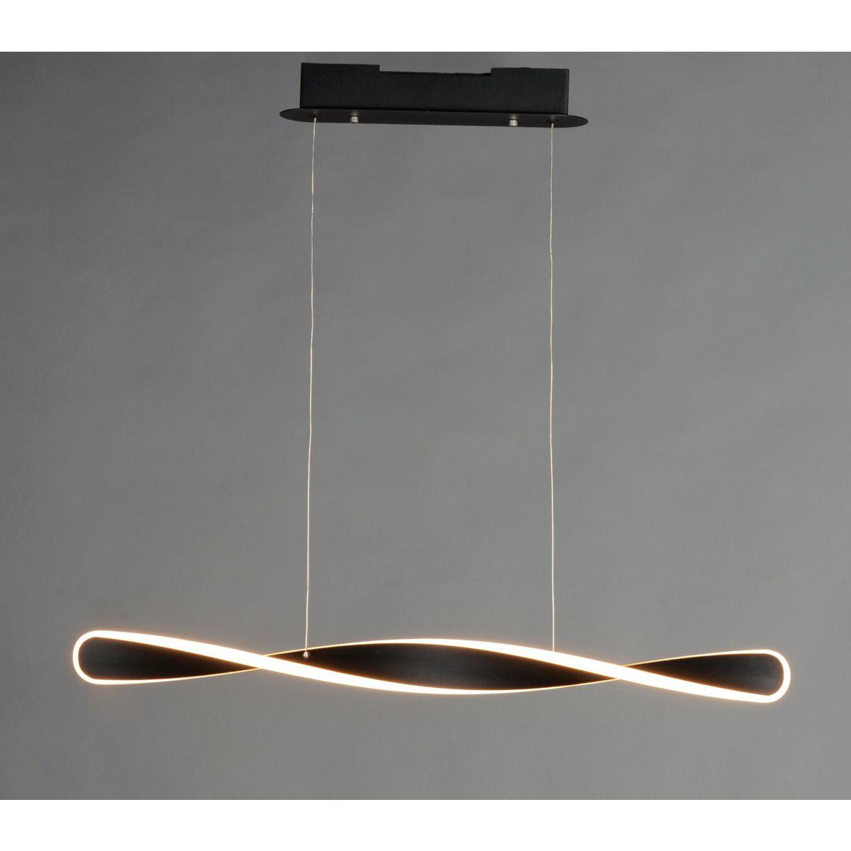 Pirouette 40 in. LED Pendant Light Black finish - Bees Lighting