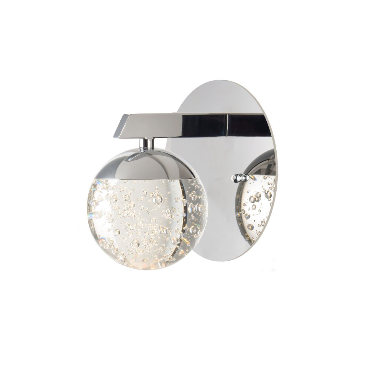 Orb II 7 in. LED Armed Sconce Chrome finish