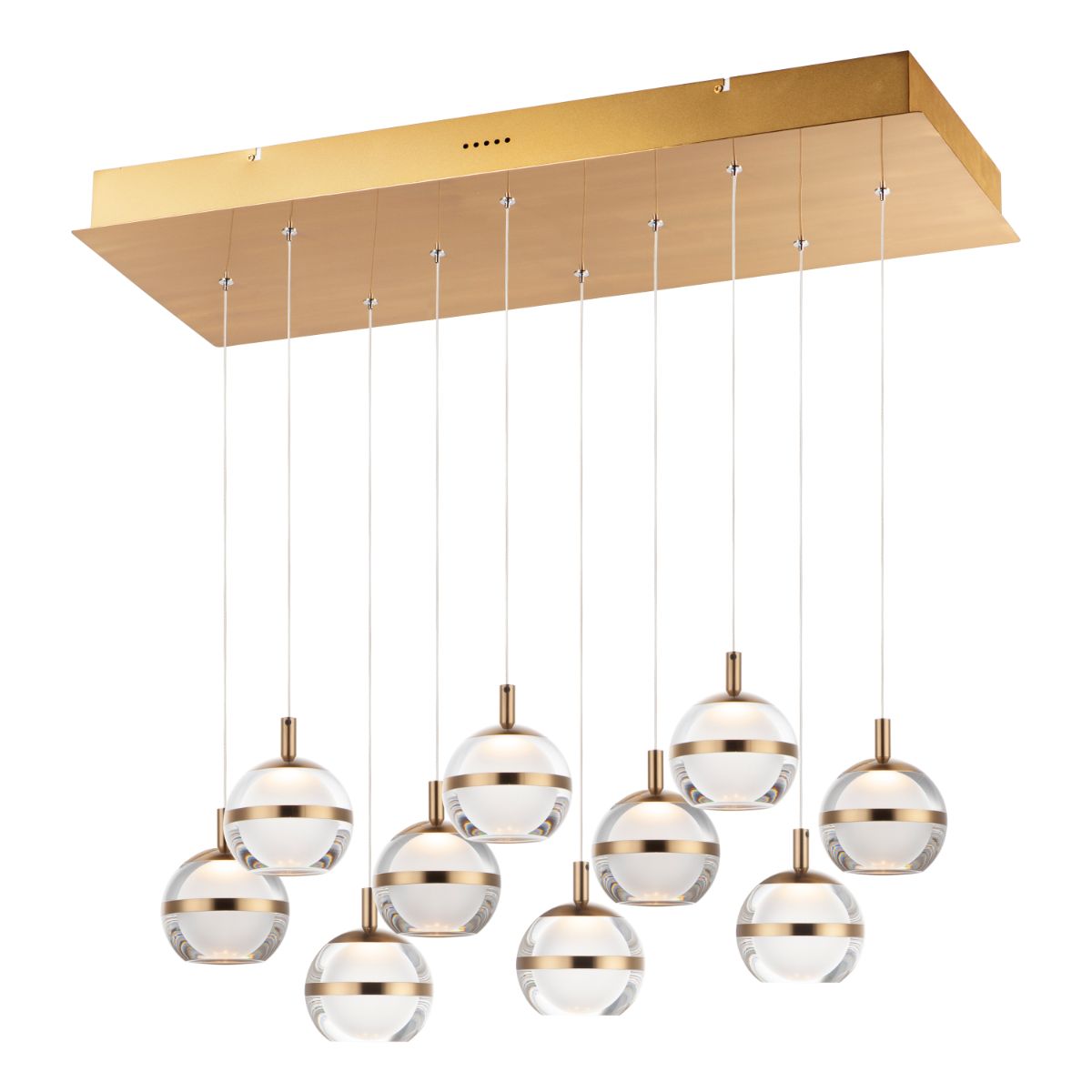 Swank LED 10-Light Linear Pendant - Bees Lighting