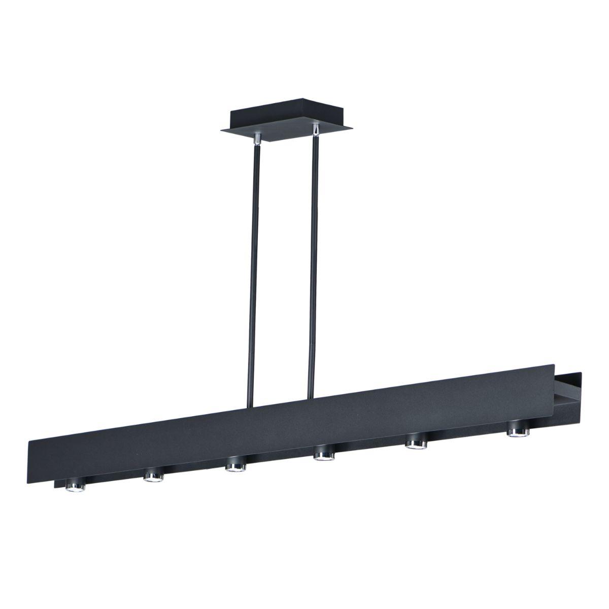 Beam 54 in. 6 Lights LED Pendant Light Black finish - Bees Lighting