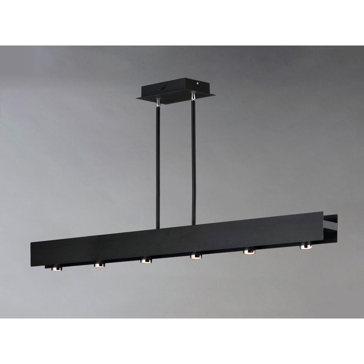 Beam 54 in. 6 Lights LED Pendant Light Black finish - Bees Lighting