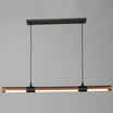 Rollo 40 in. Linear LED Pendant Light, Black - Bees Lighting