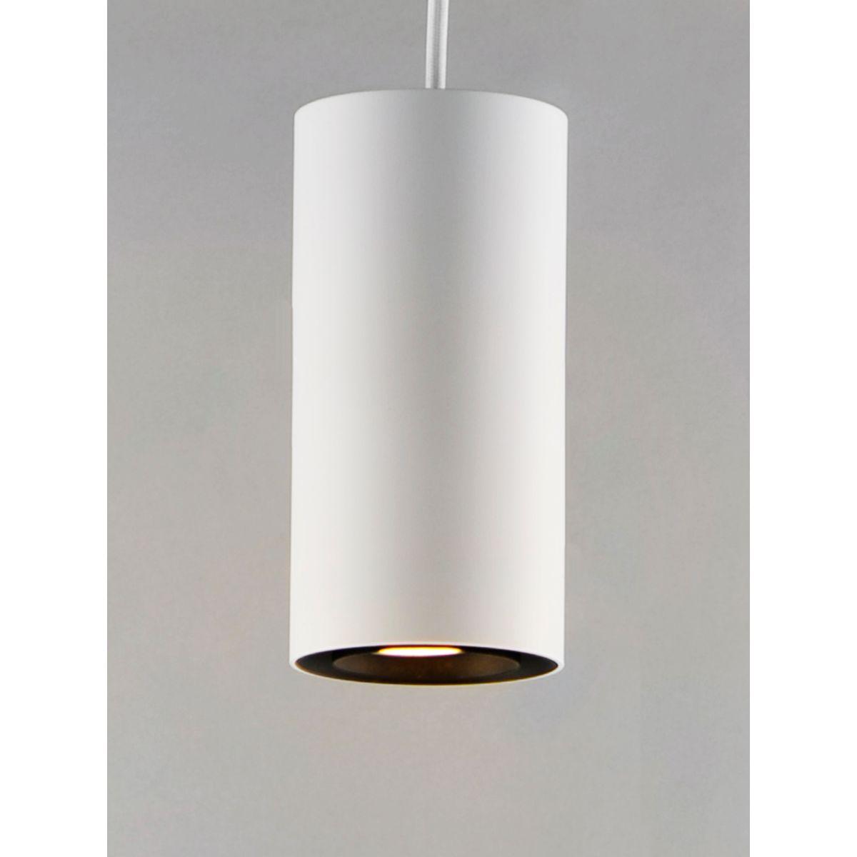 Dwell 6 In LED Pendant Light White Finish