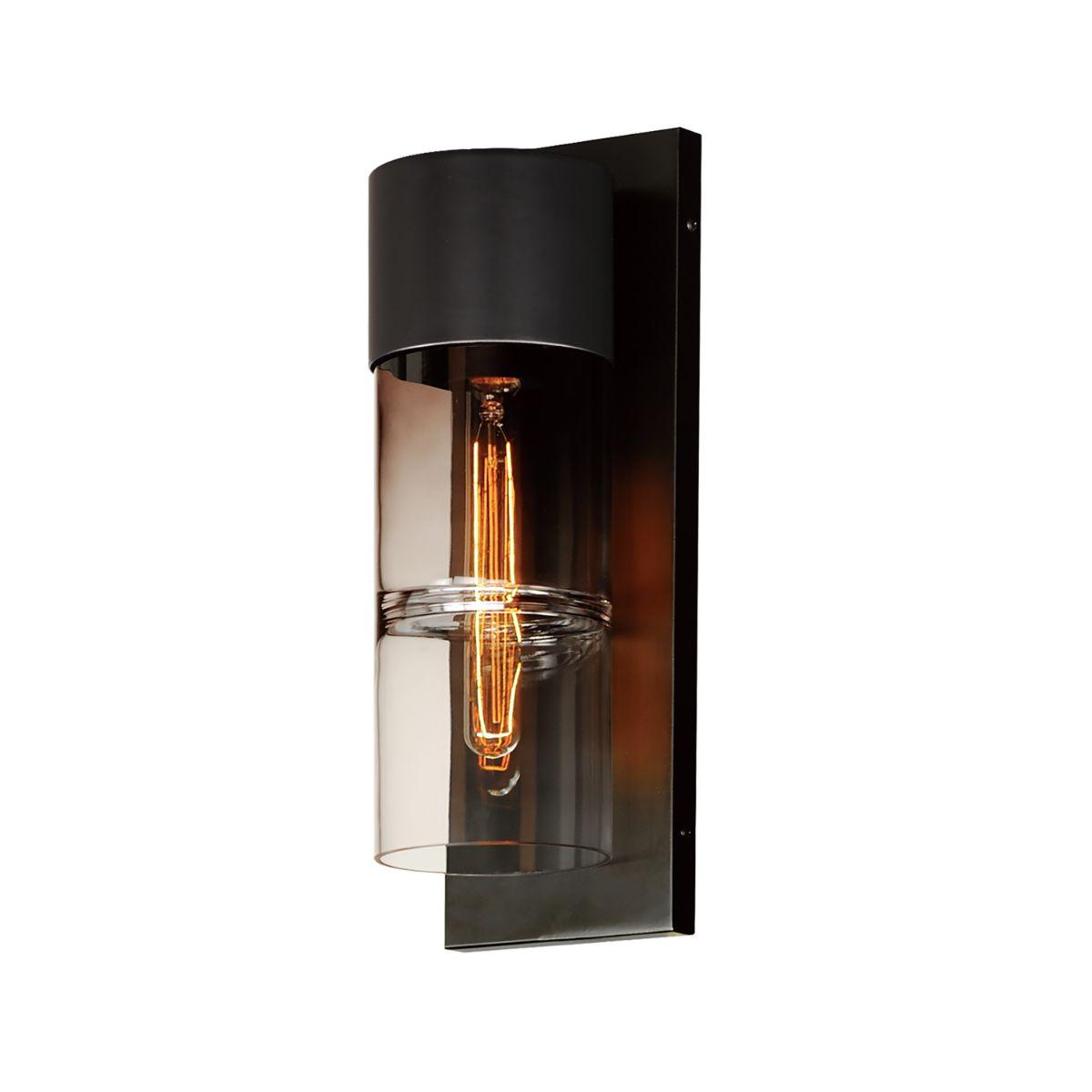 Smokestack 17 in. LED Outdoor Wall Sconce Black Finish