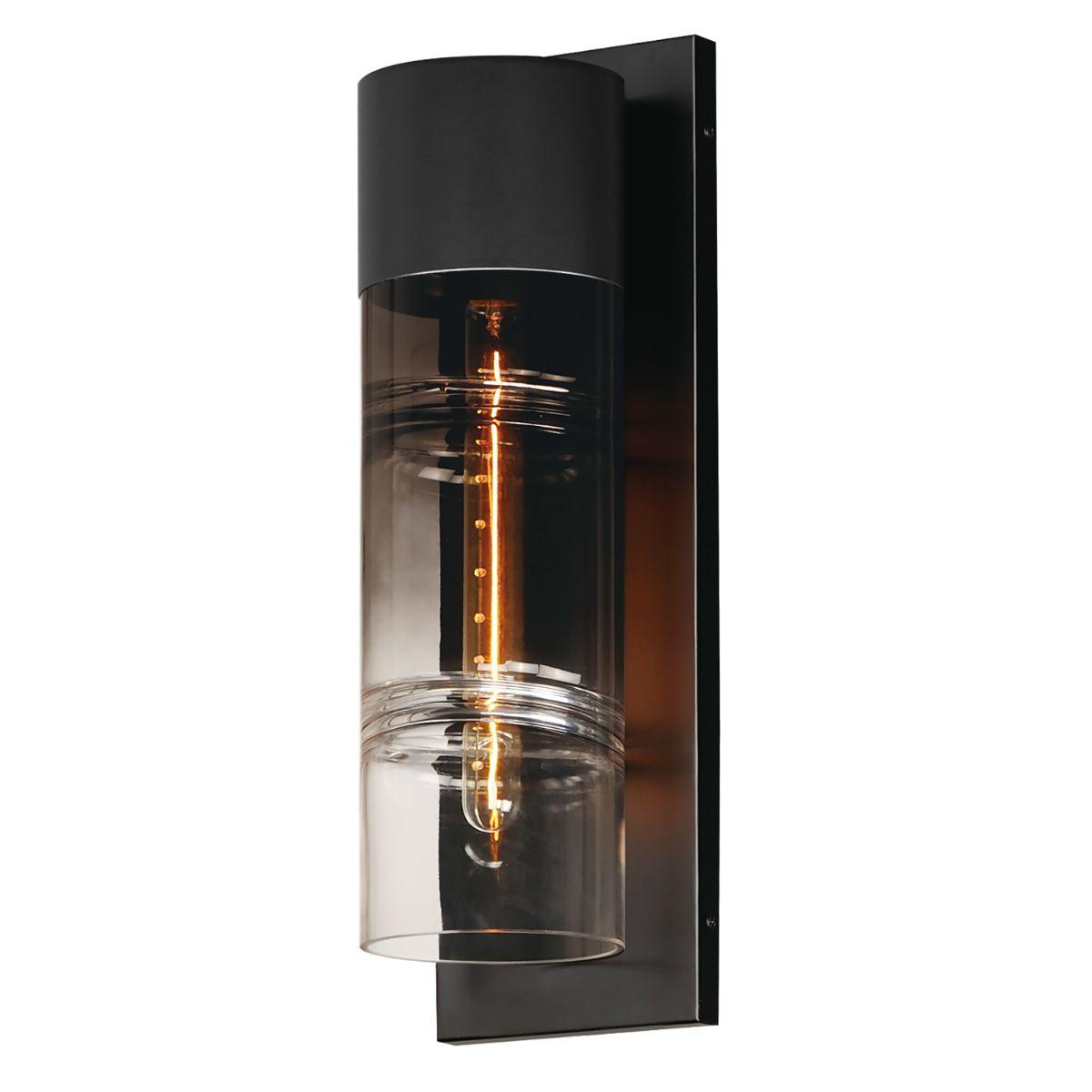 Smokestack 20 in. LED Outdoor Wall Sconce Black Finish