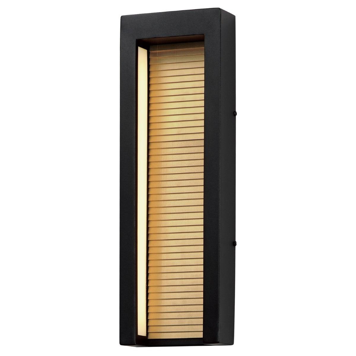 Alcove 20 in. LED Outdoor Wall Sconce 3000K Black & Gold Finish