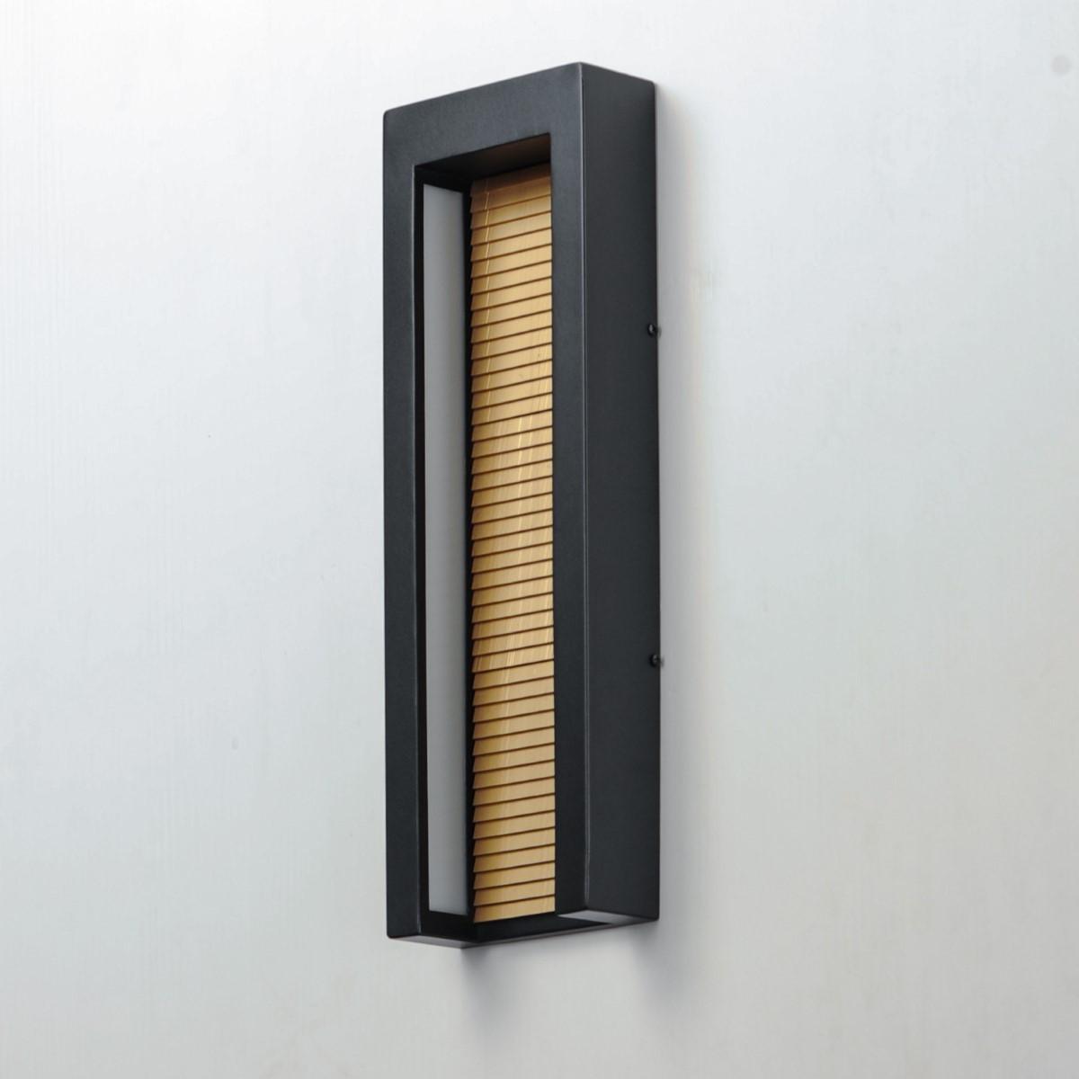 Alcove 20 in. LED Outdoor Wall Sconce 3000K Black & Gold Finish - Bees Lighting