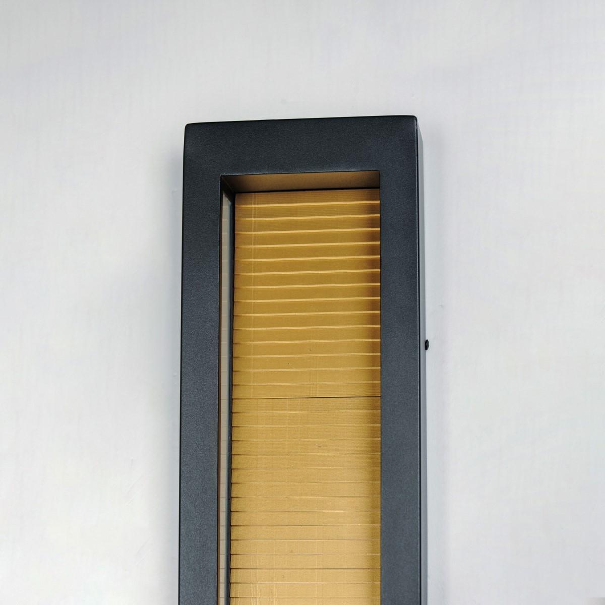 Alcove 20 in. LED Outdoor Wall Sconce 3000K Black & Gold Finish - Bees Lighting