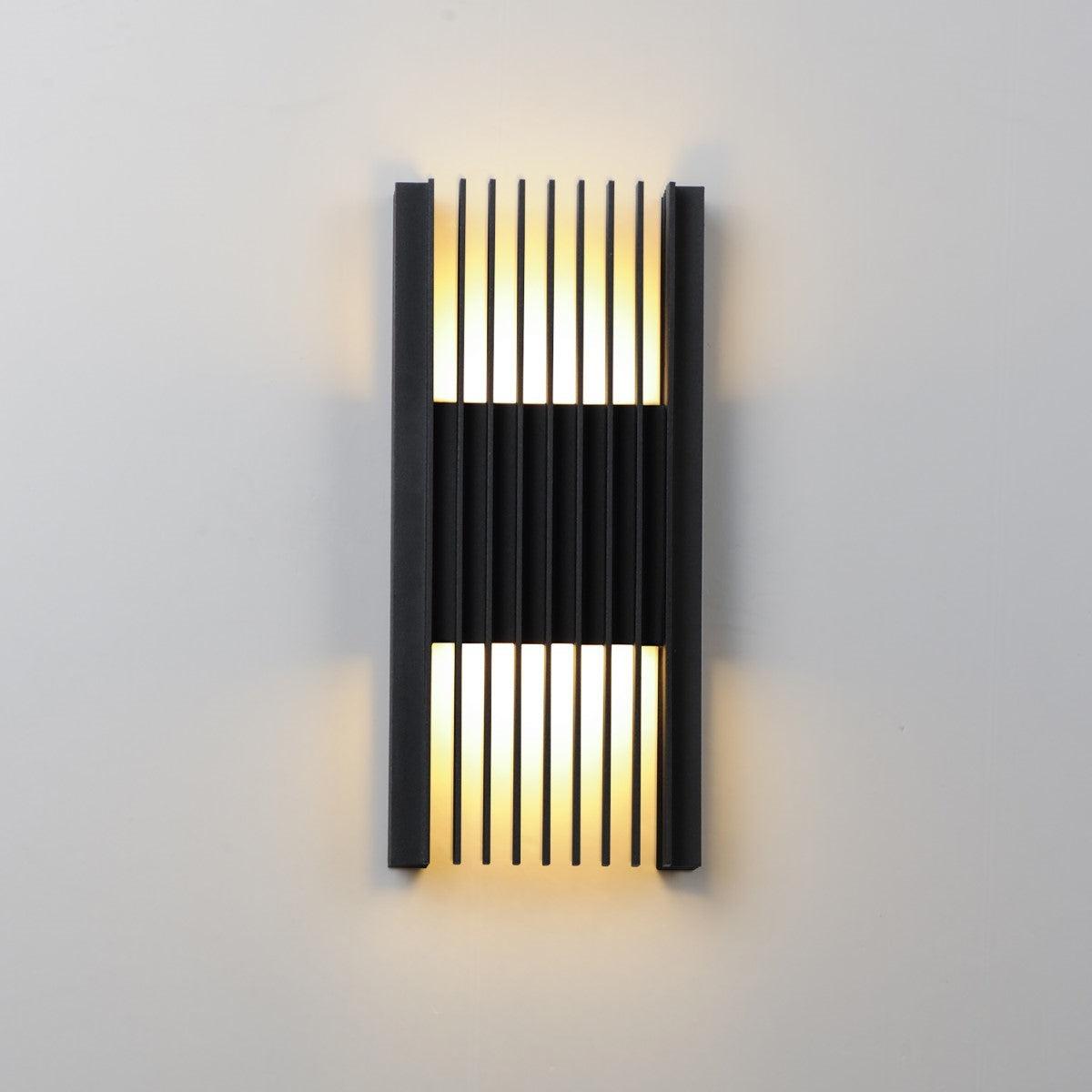 Rampart 14 in. LED Outdoor Wall Sconce 3000K Black Finish - Bees Lighting