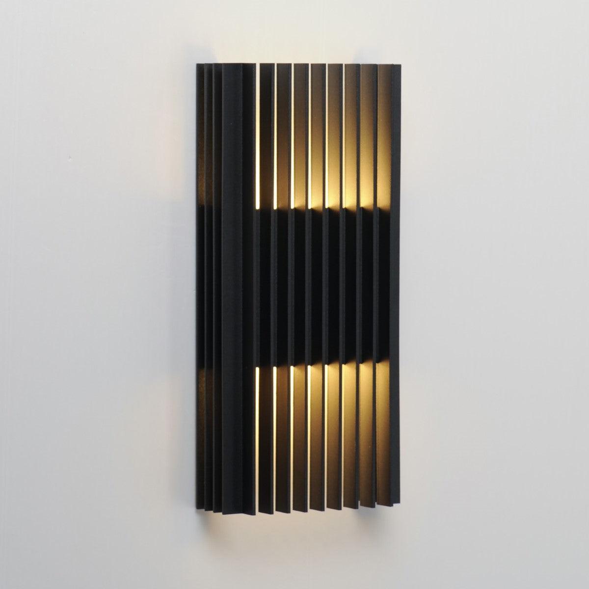 Rampart 14 in. LED Outdoor Wall Sconce 3000K Black Finish - Bees Lighting