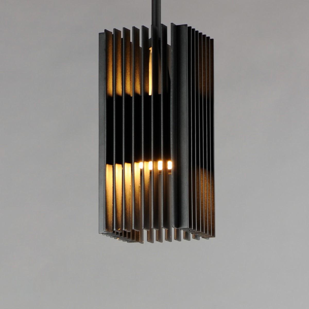 Rampart LED Outdoor Pendant Light 3000K Black finish - Bees Lighting