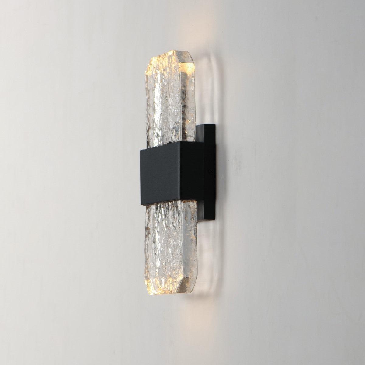 Rune 12 in. LED Outdoor Wall Sconce 3000K Black Finish