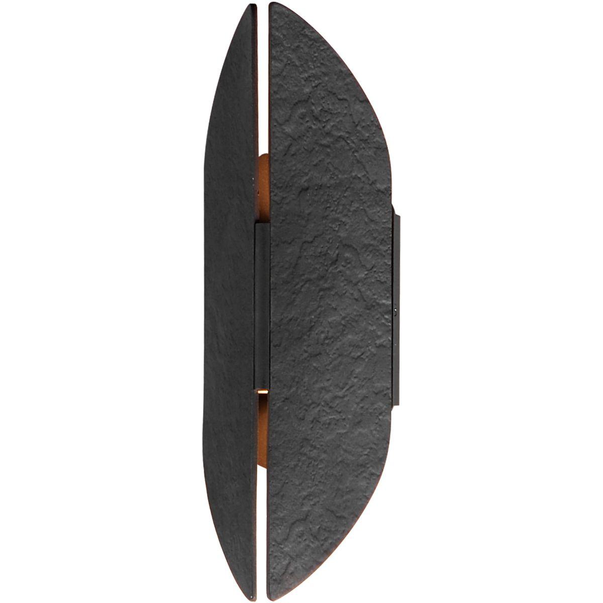 Tectonic 14 in. LED Outdoor Wall Sconce 3000K Black Finish - Bees Lighting