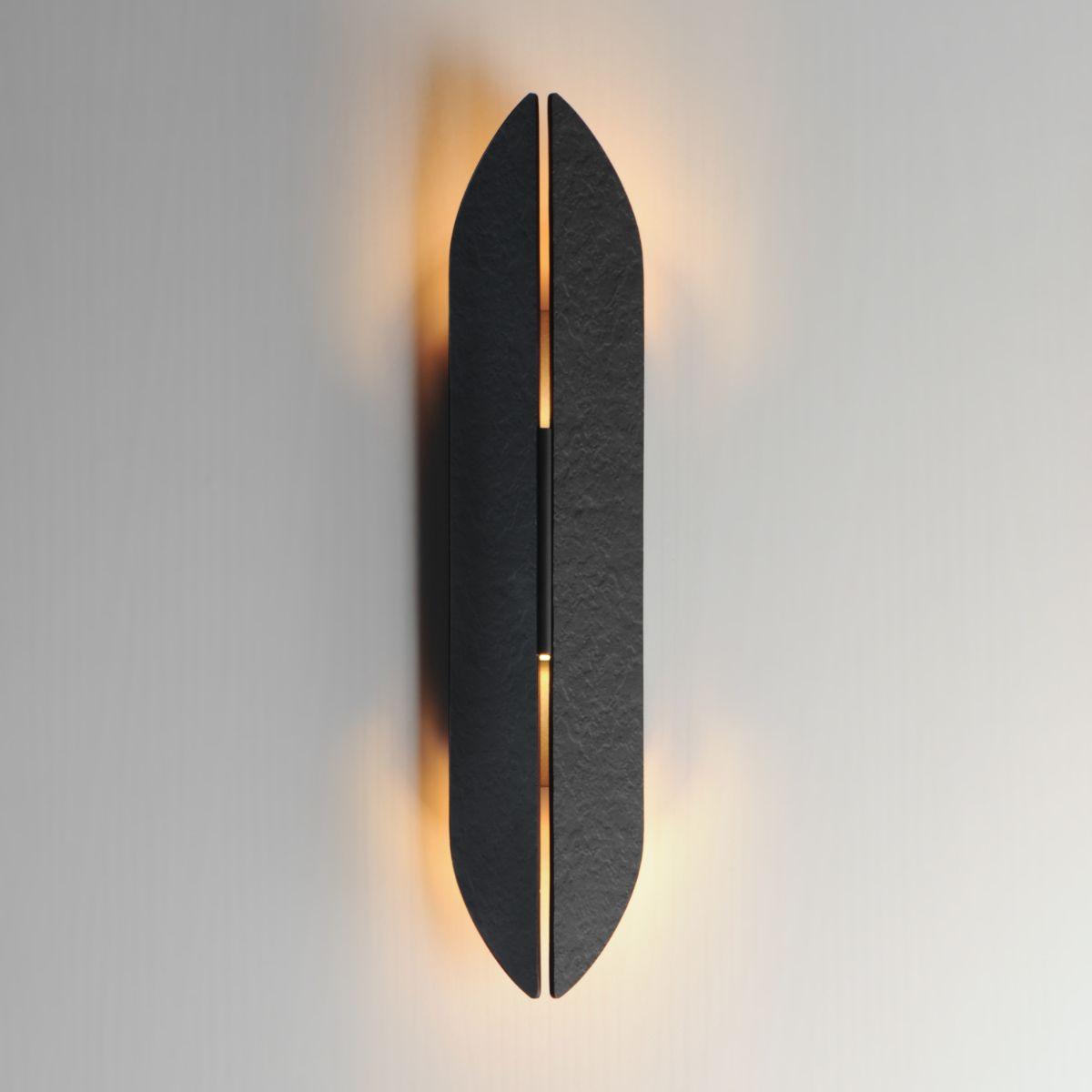 Tectonic 22 in. LED Outdoor Wall Sconce 3000K Black Finish