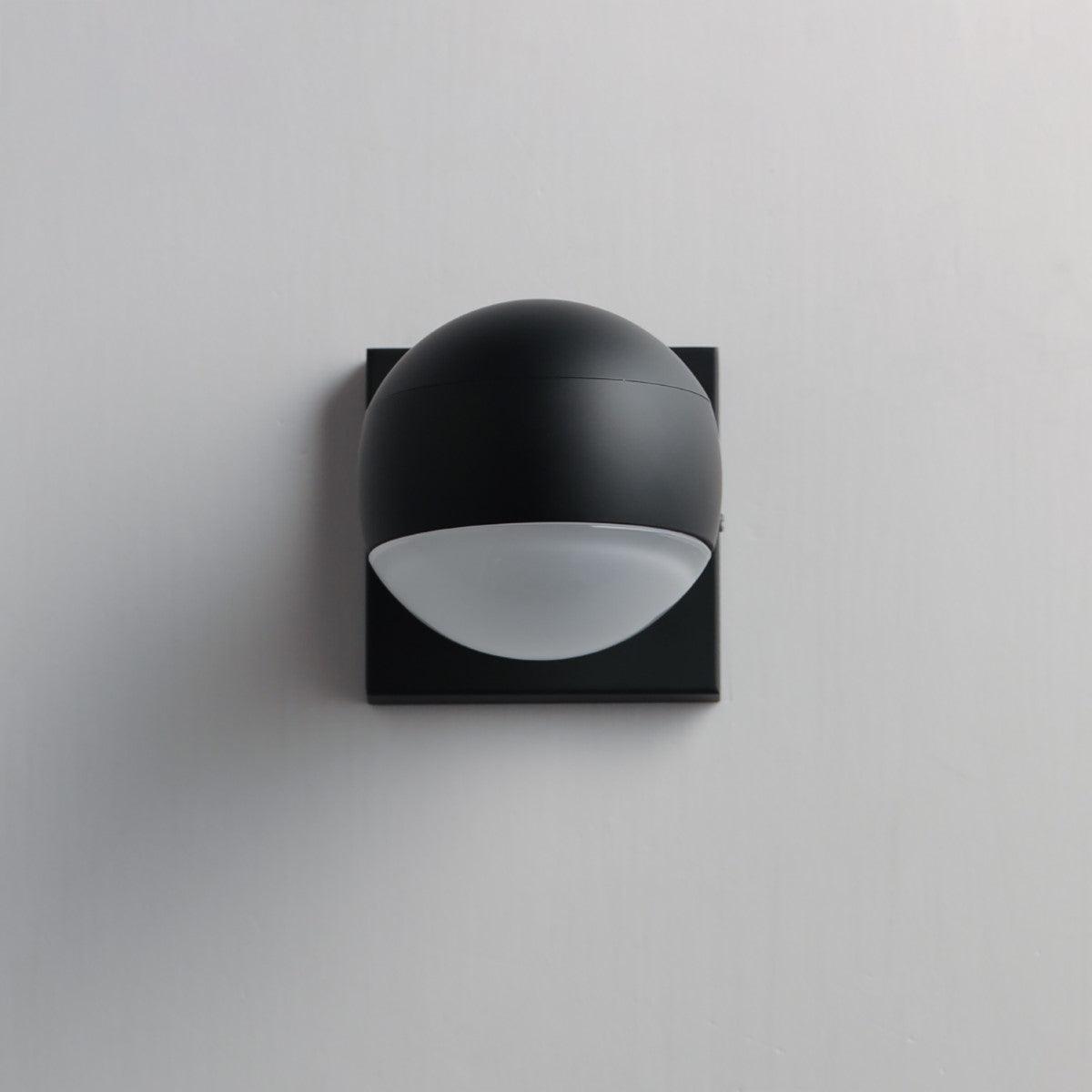 Modular 5 in. Globe 1-Light LED Outdoor Wall Sconce 3000K Black Finish - Bees Lighting