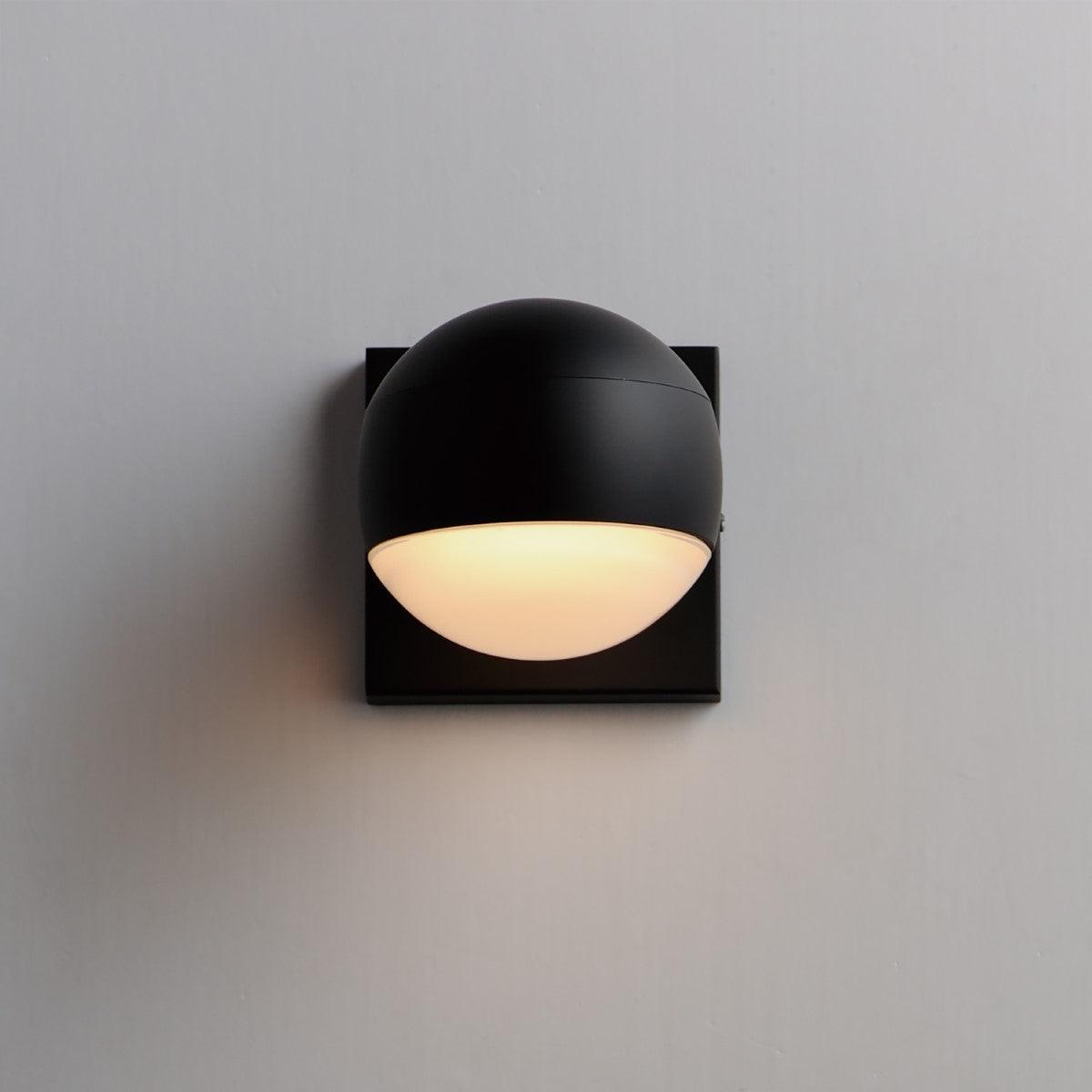 Modular 5 in. Globe 1-Light LED Outdoor Wall Sconce 3000K Black Finish - Bees Lighting
