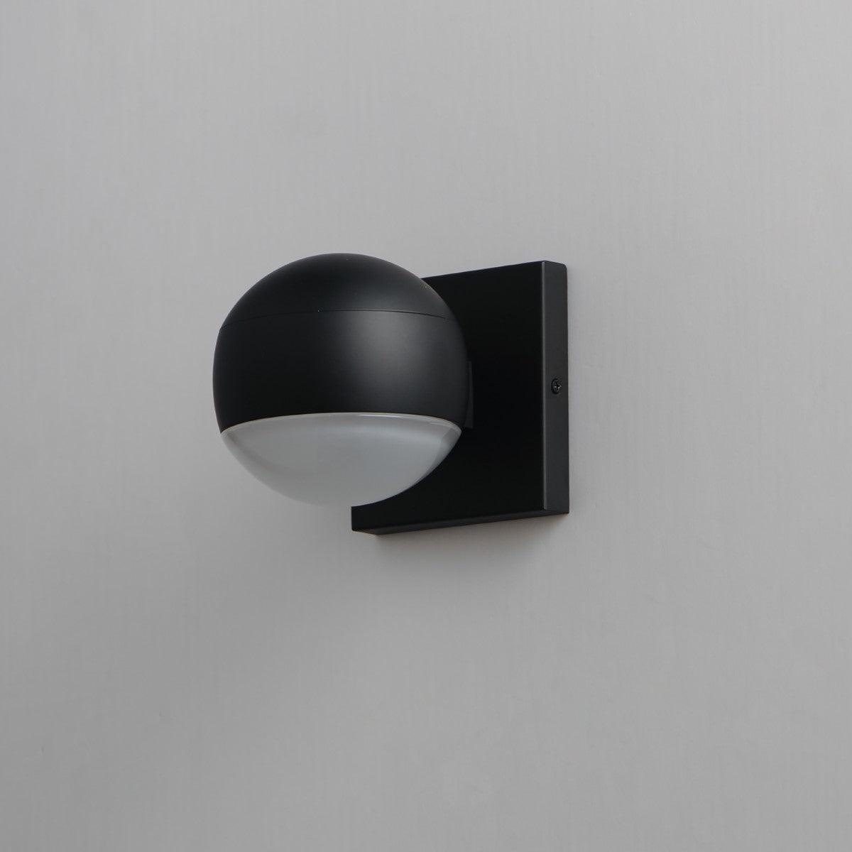 Modular 5 in. Globe 1-Light LED Outdoor Wall Sconce 3000K Black Finish - Bees Lighting