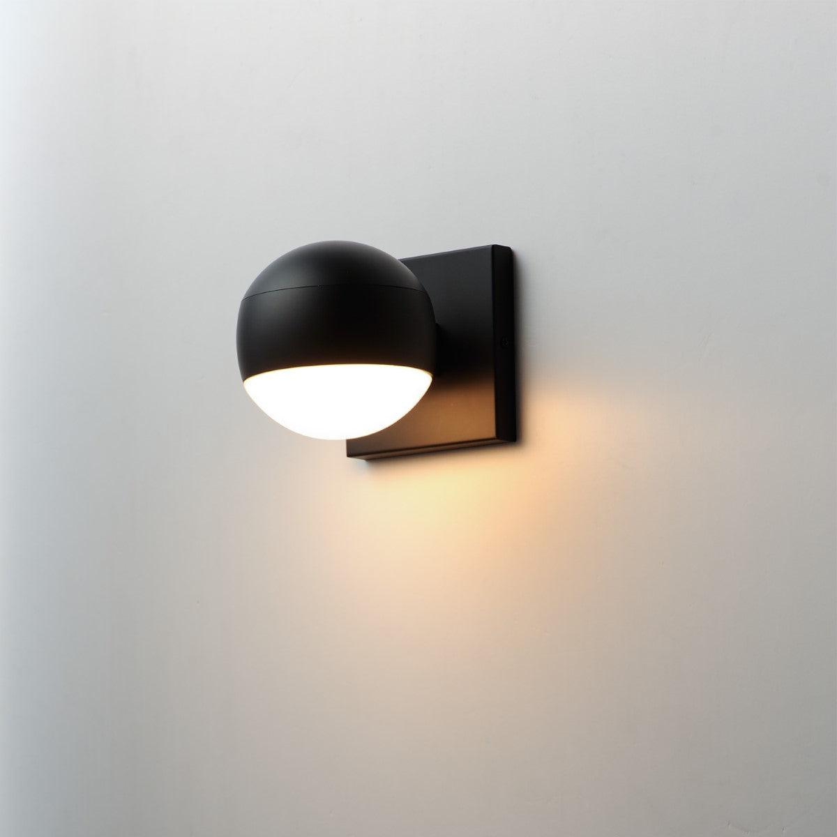 Modular 5 in. Sphere LED Outdoor Wall Sconce 3000K Black Finish - Bees Lighting