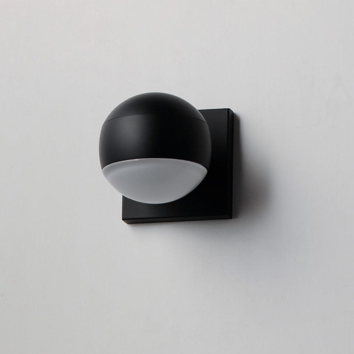 Modular 5 in. Globe 1-Light LED Outdoor Wall Sconce 3000K Black Finish - Bees Lighting