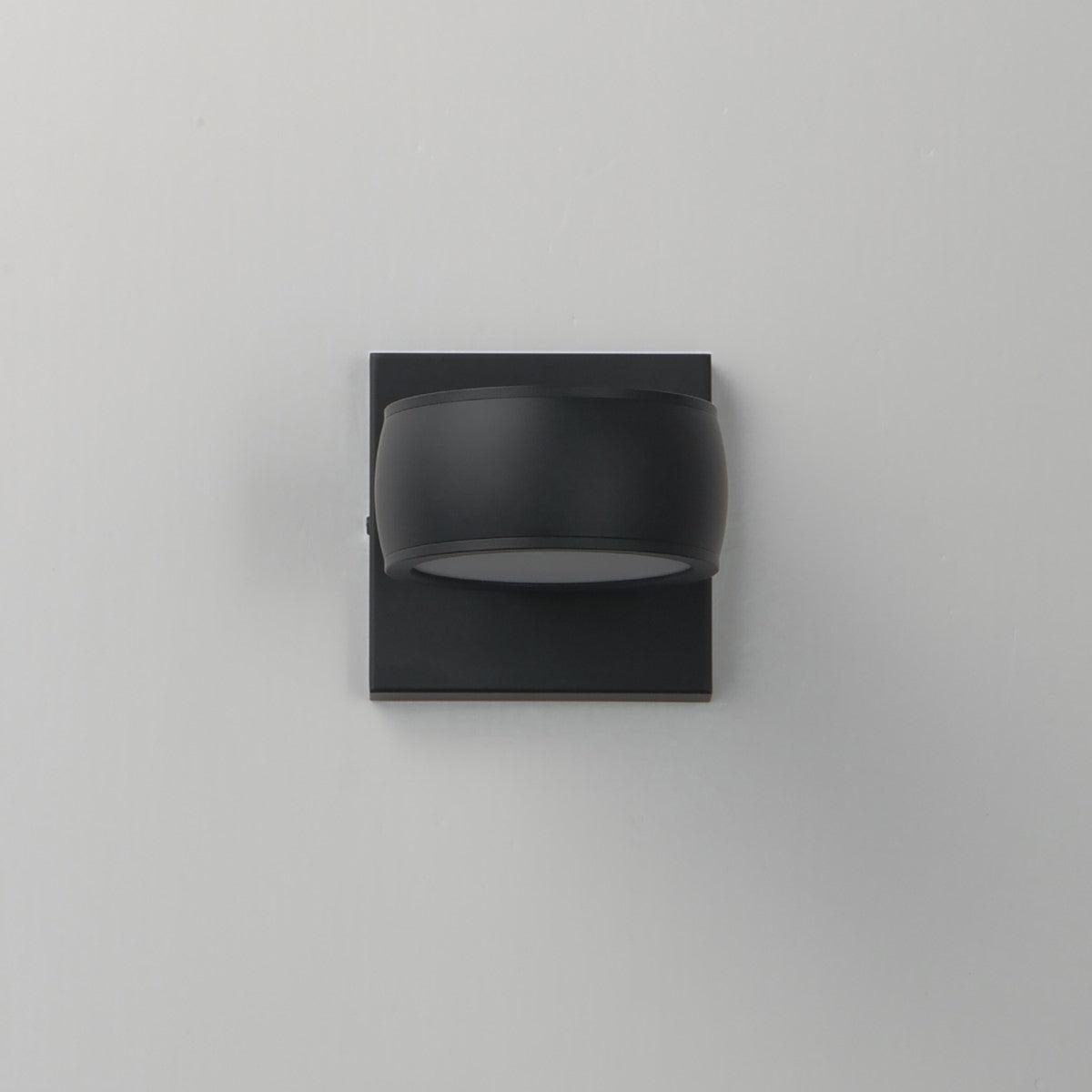 Modular 5 in. Round LED Outdoor Wall Sconce 3000K Black Finish