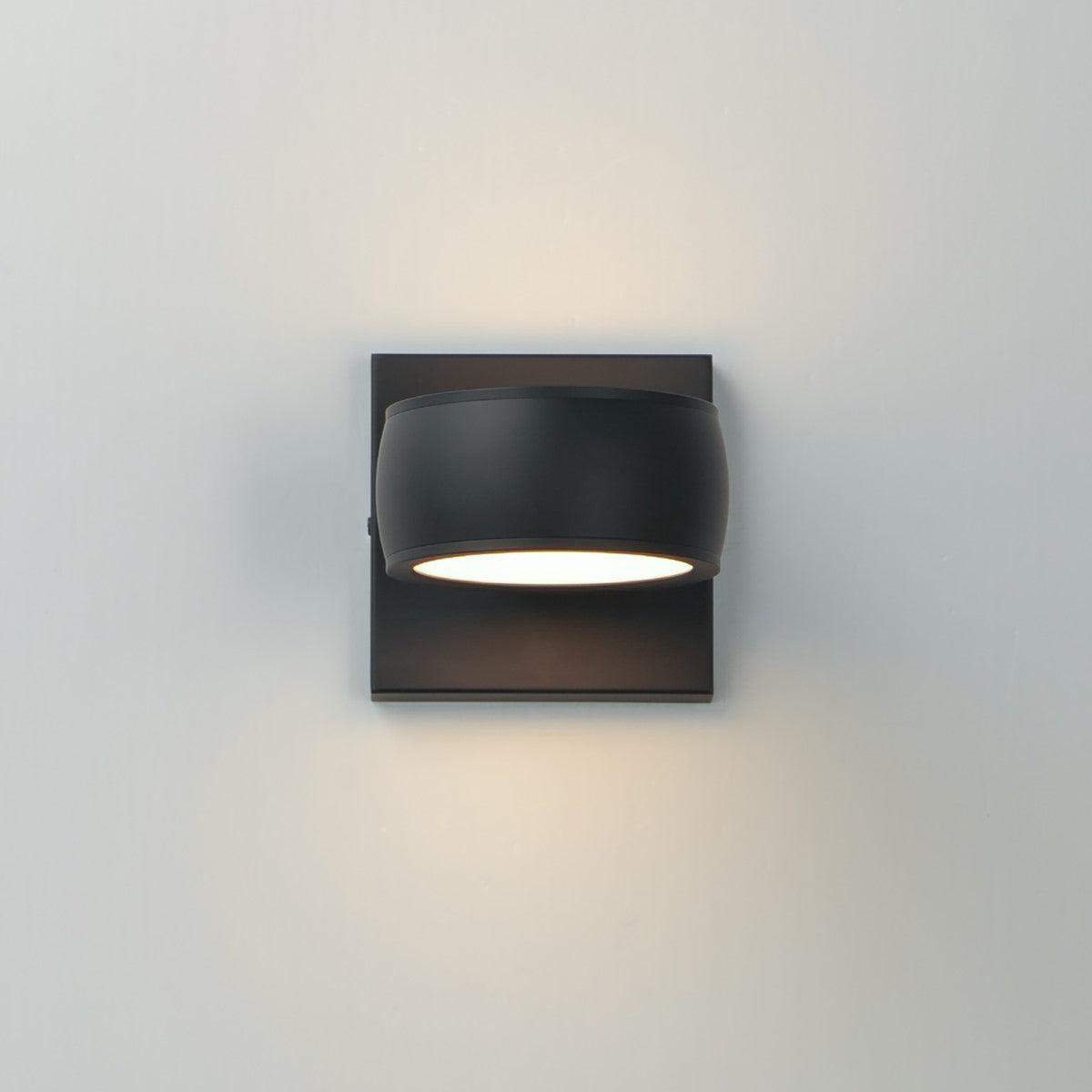 Modular 5 in. Round LED Outdoor Wall Sconce 3000K Black Finish